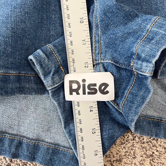 NWT OLD NAVY Women's 18 Blue High-Waisted Button Fly Jean Trouser Denim Shorts - Picture 9 of 10